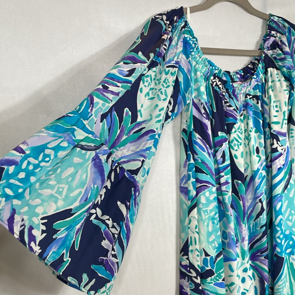 Lilly Pulitzer Nevie Dress Alotta Colada Print Size M NWOT - Picture 3 of 12